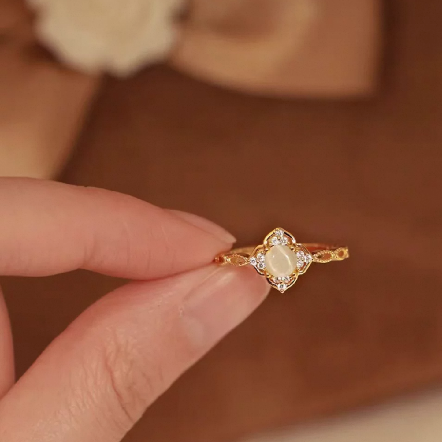 JR278 & JR279 Gold Plated 925 Silver Adjustable Ring