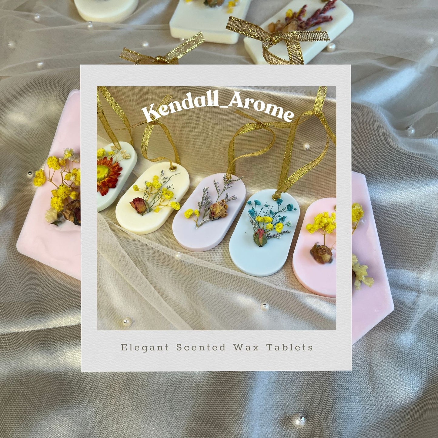 Elegant Scented Wax Tablets Diffuser - Yellow (1 set of Three)