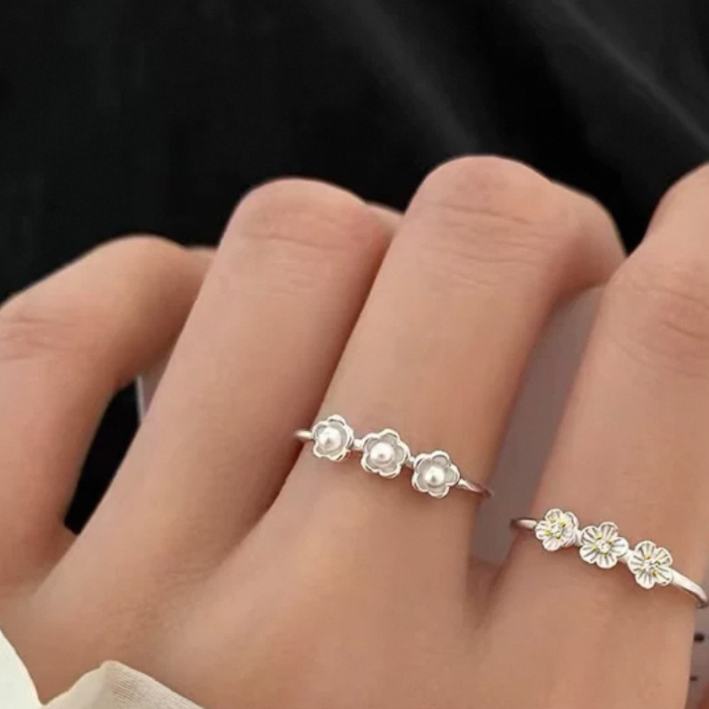 JR65 & JR127 - 925 Silver Adjustable Ring - 2 designs