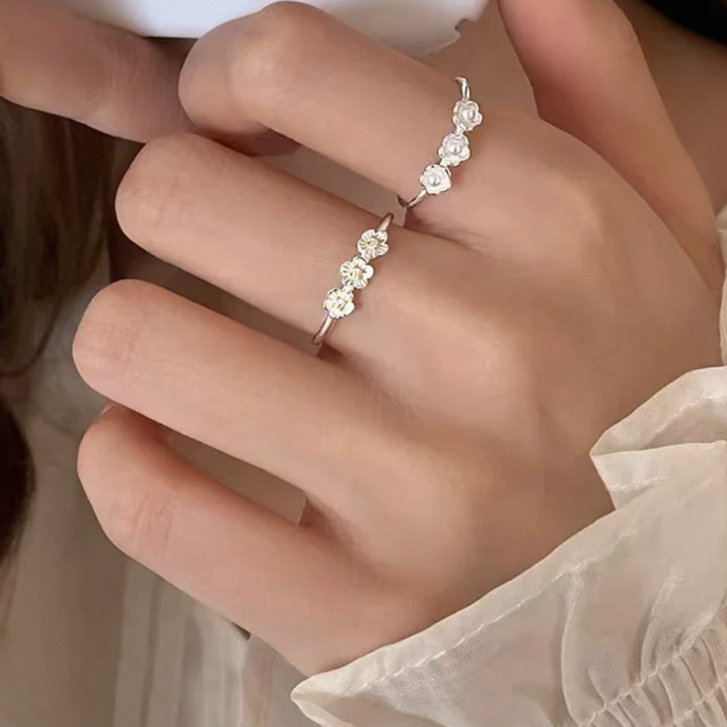 JR65 & JR127 - 925 Silver Adjustable Ring - 2 designs