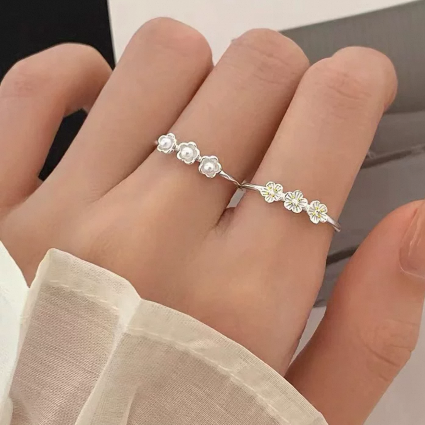 JR65 & JR127 - 925 Silver Adjustable Ring - 2 designs