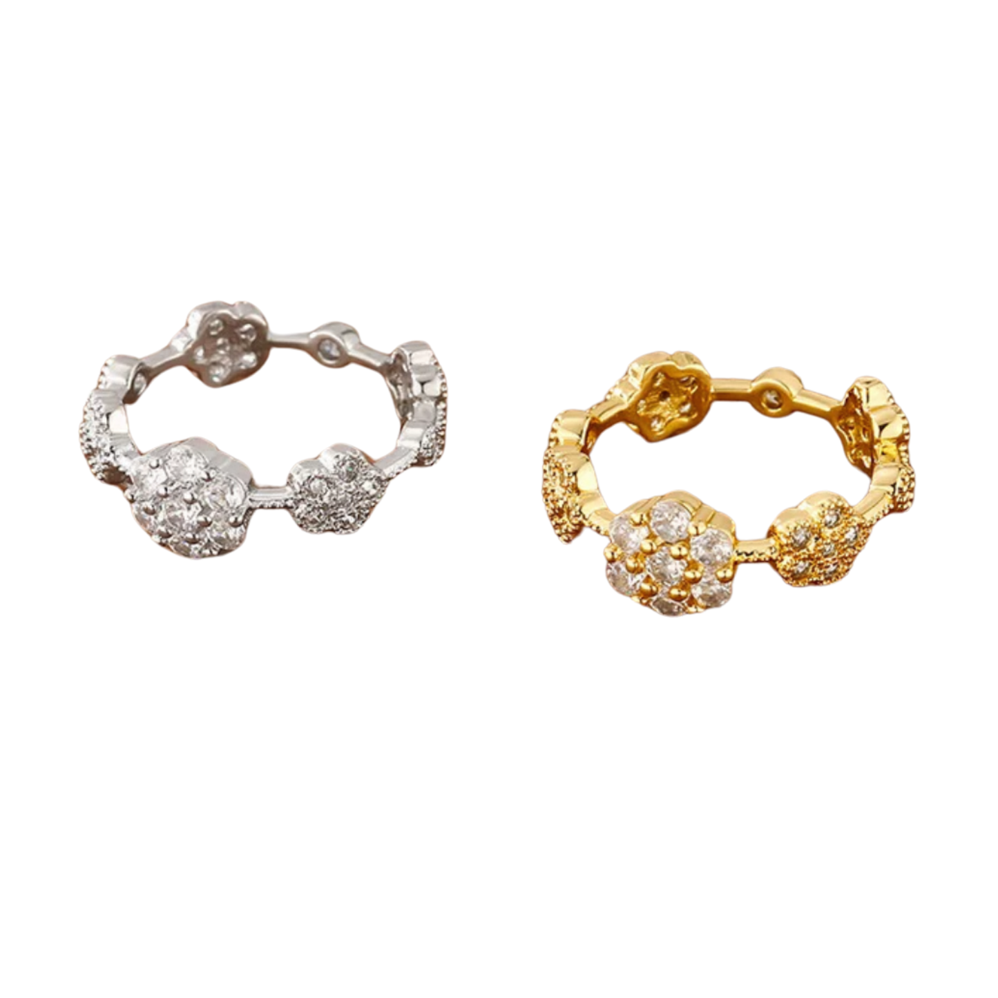 JR290 - Gold Plated 925 Silver Adjustable Ring