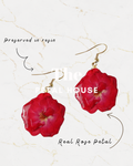 Real Rose Petal Earring