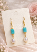 Pearl & Gemstones Earring - Blue