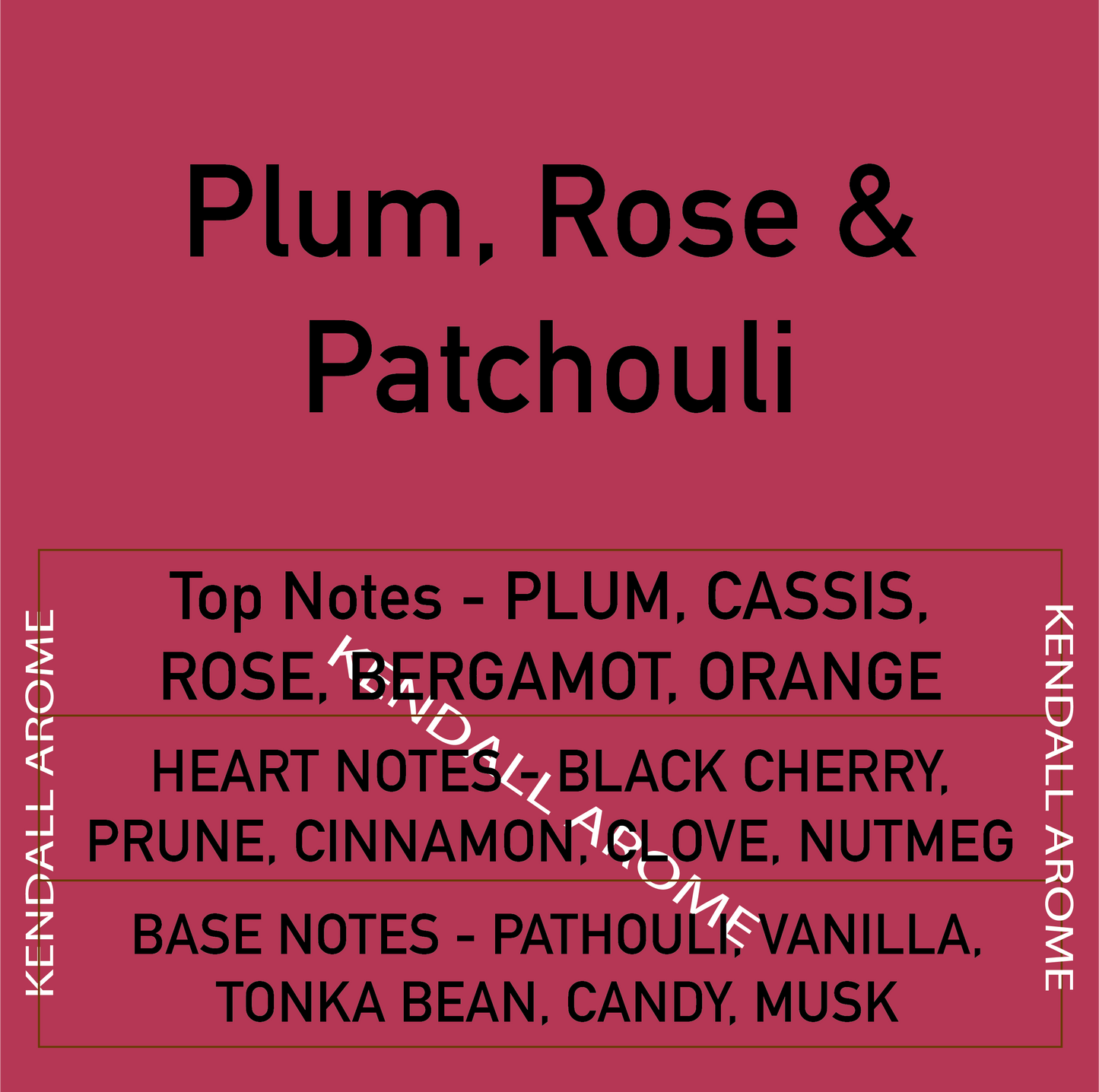 Plum, Rose & Patchouli Fragrance Candle Container