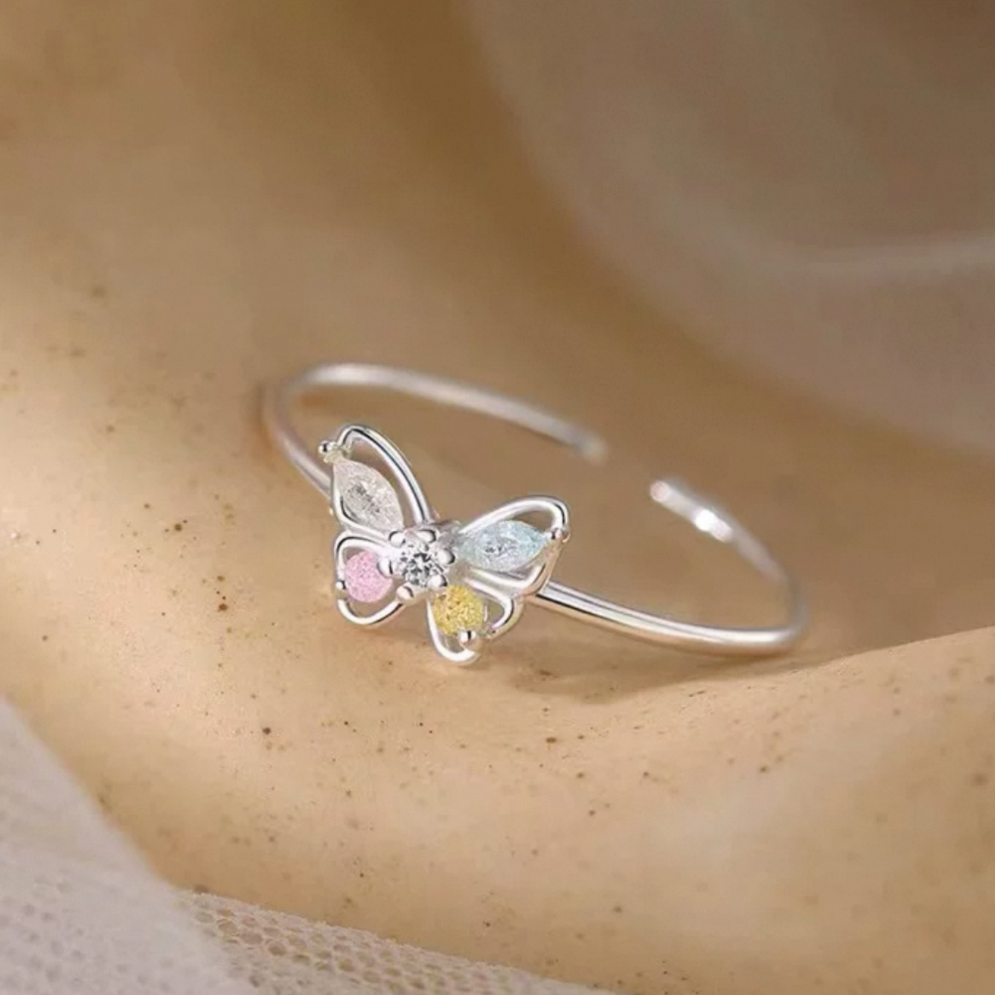 JR282- 925 Silver Adjustable Ring