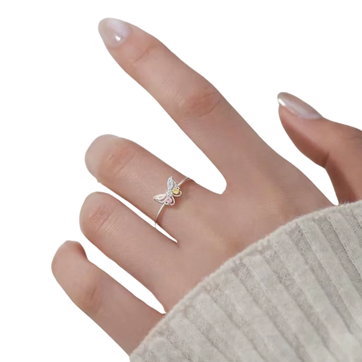 JR282- 925 Silver Adjustable Ring