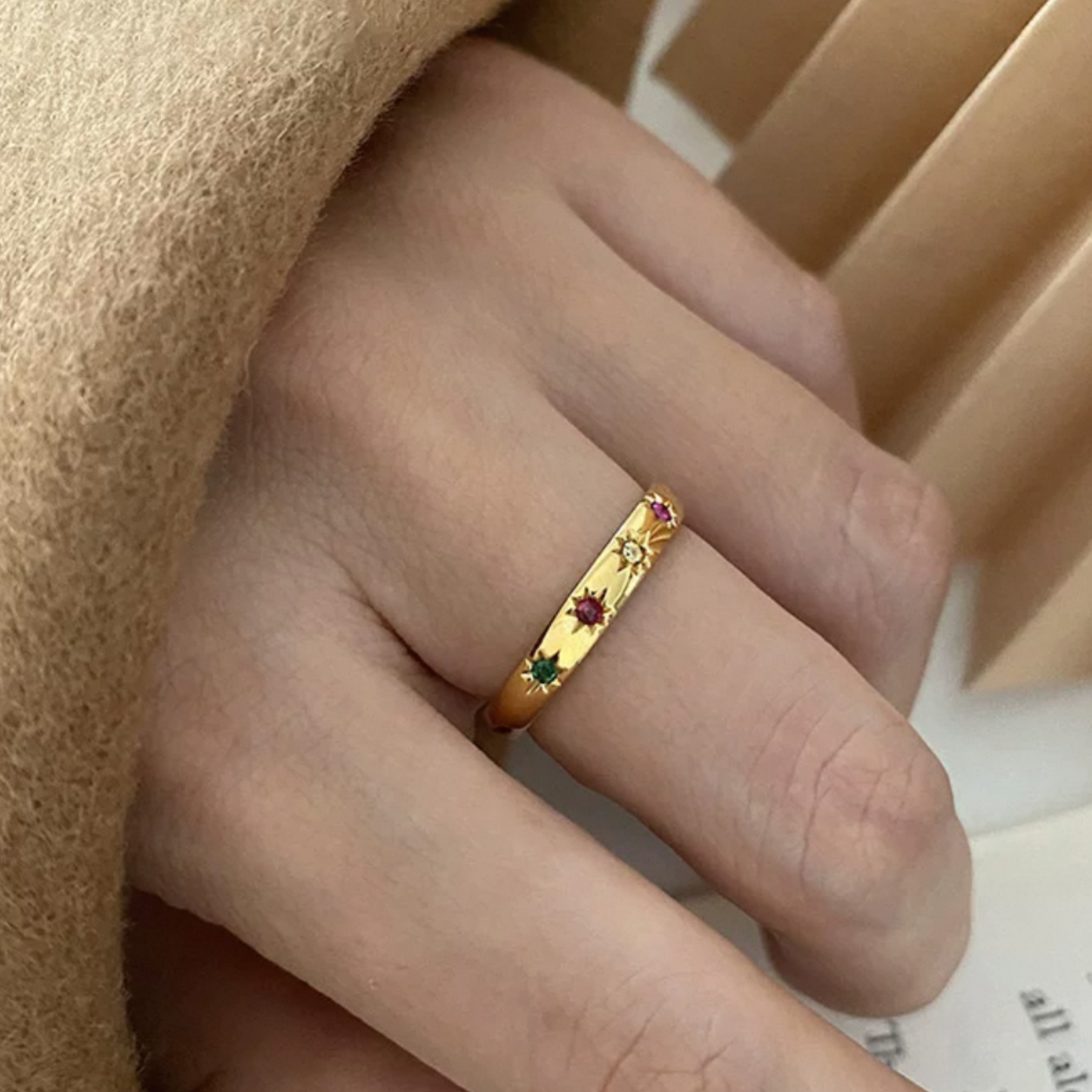 JR231 & JR 232 Gold-Plated Adjustable Ring