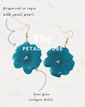 Real Blue Larkspur Petal Earring