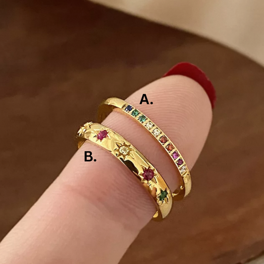 JR231 & JR 232 Gold-Plated Adjustable Ring